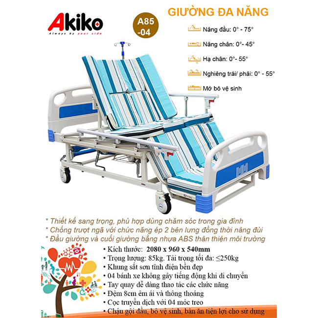 Giường bệnh đa năng cho người già Akiko A85-04