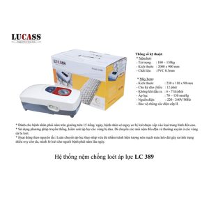 Thông số kĩ thuật của đệm hơi chống loét Lucass LC 389