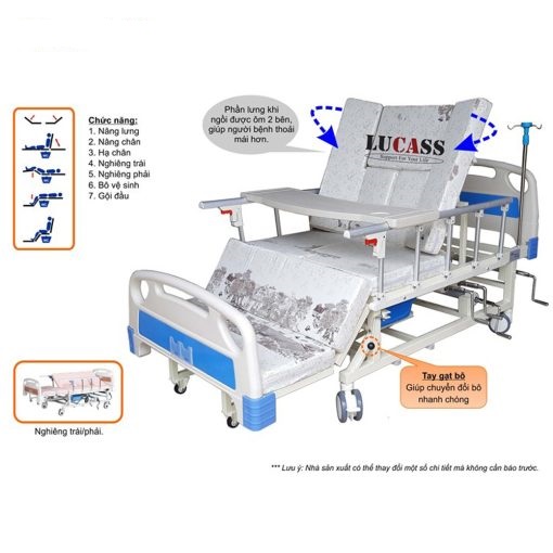 Chọn mua giường bệnh y tế điện Lucass GB-4