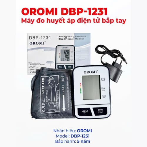 Máy đo huyết áp điện tử Oromi DBP-1231