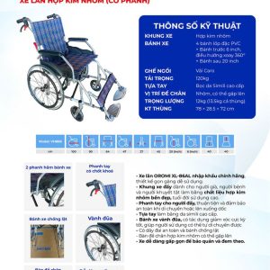 Xe lăn đẩy thường Oromi XL-86AL