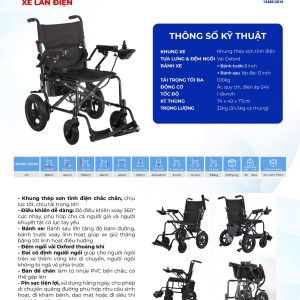 Xe lăn điện Oromi XLD120S