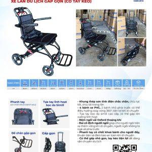 Xe lăn du lịch Oromi XL84S New
