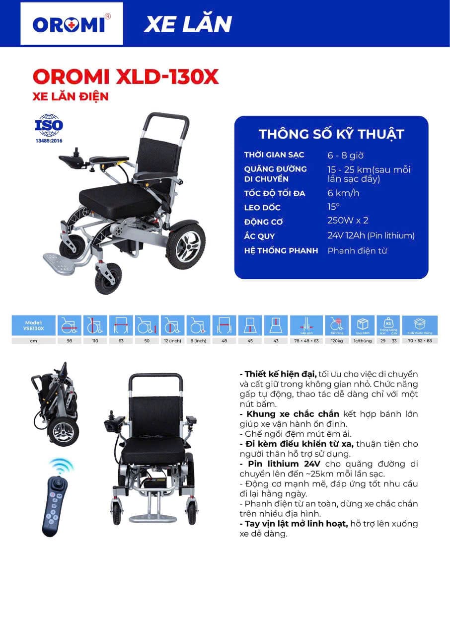 xe lăn điện Oromi XLD130X xe lăn điện Oromi XLD130X